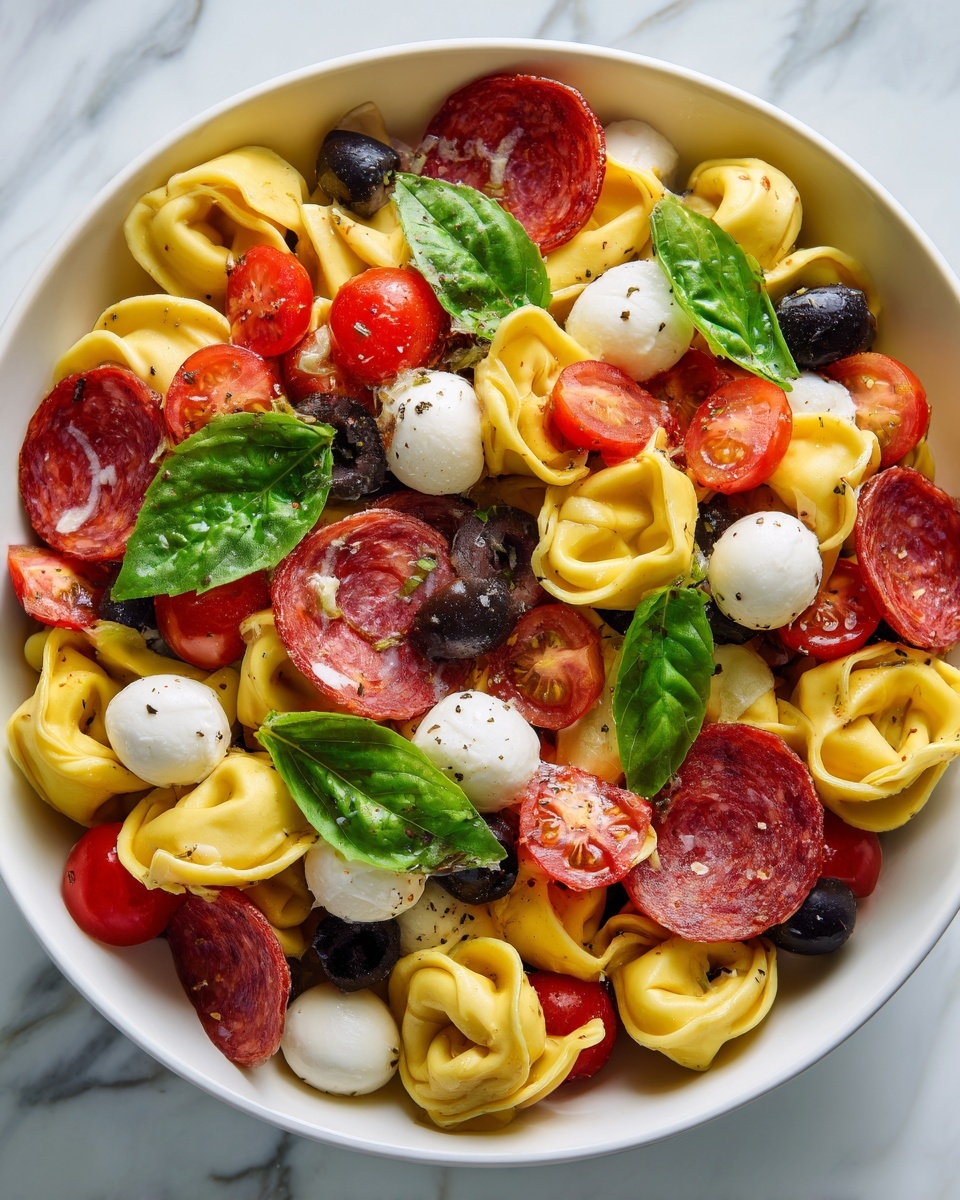 Italian Tortellini Pasta Salad Recipe - Recipe Image