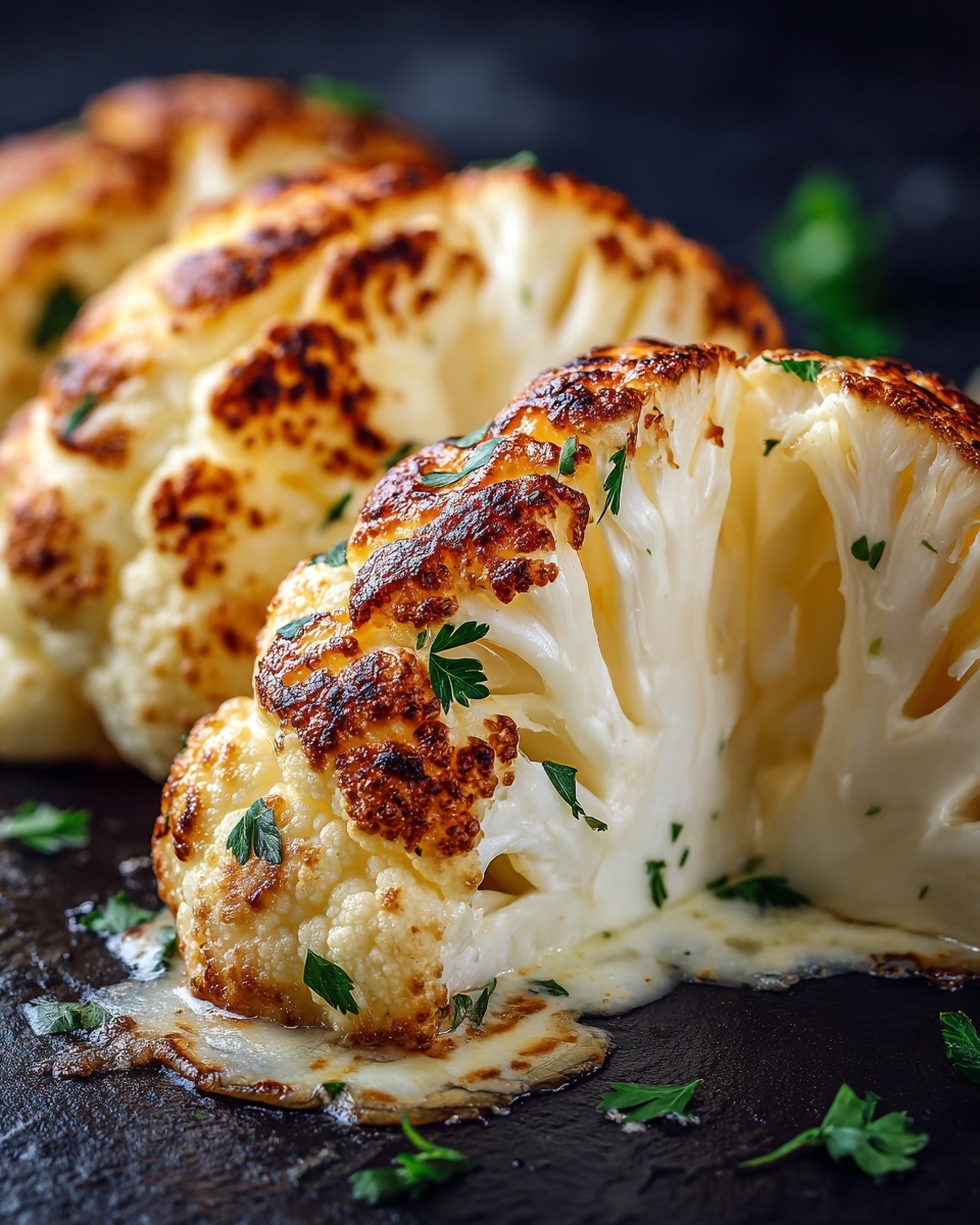Cheesy Cauliflower Steaks Recipe - Recipe Image