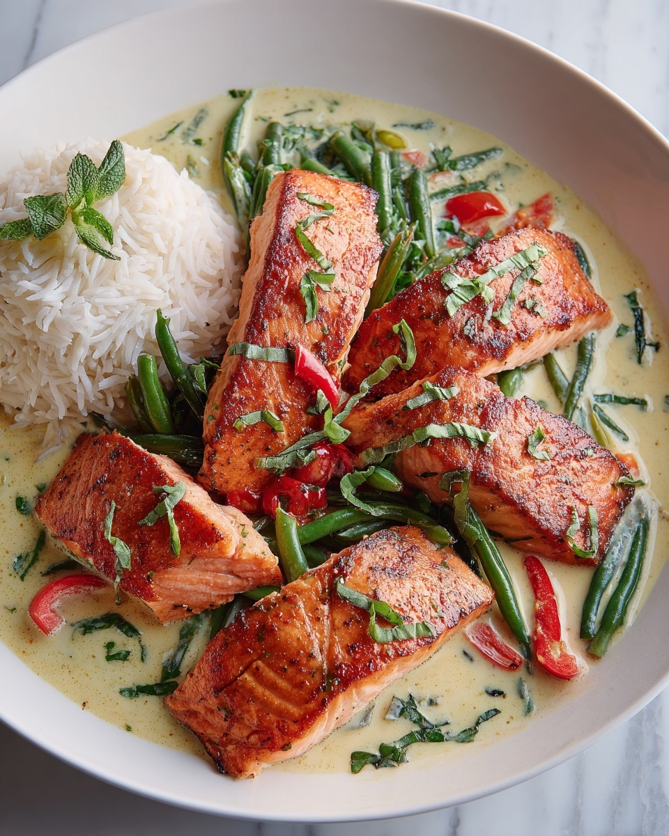Caribbean-Style Coconut Curry Salmon Recipe - Recipe Image