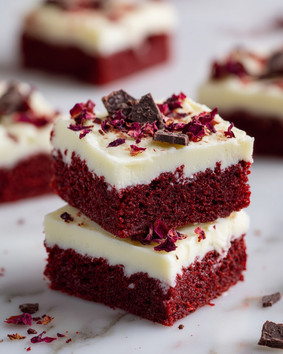 The Best Fudgy Red Velvet Brownies Recipe - Recipe Image