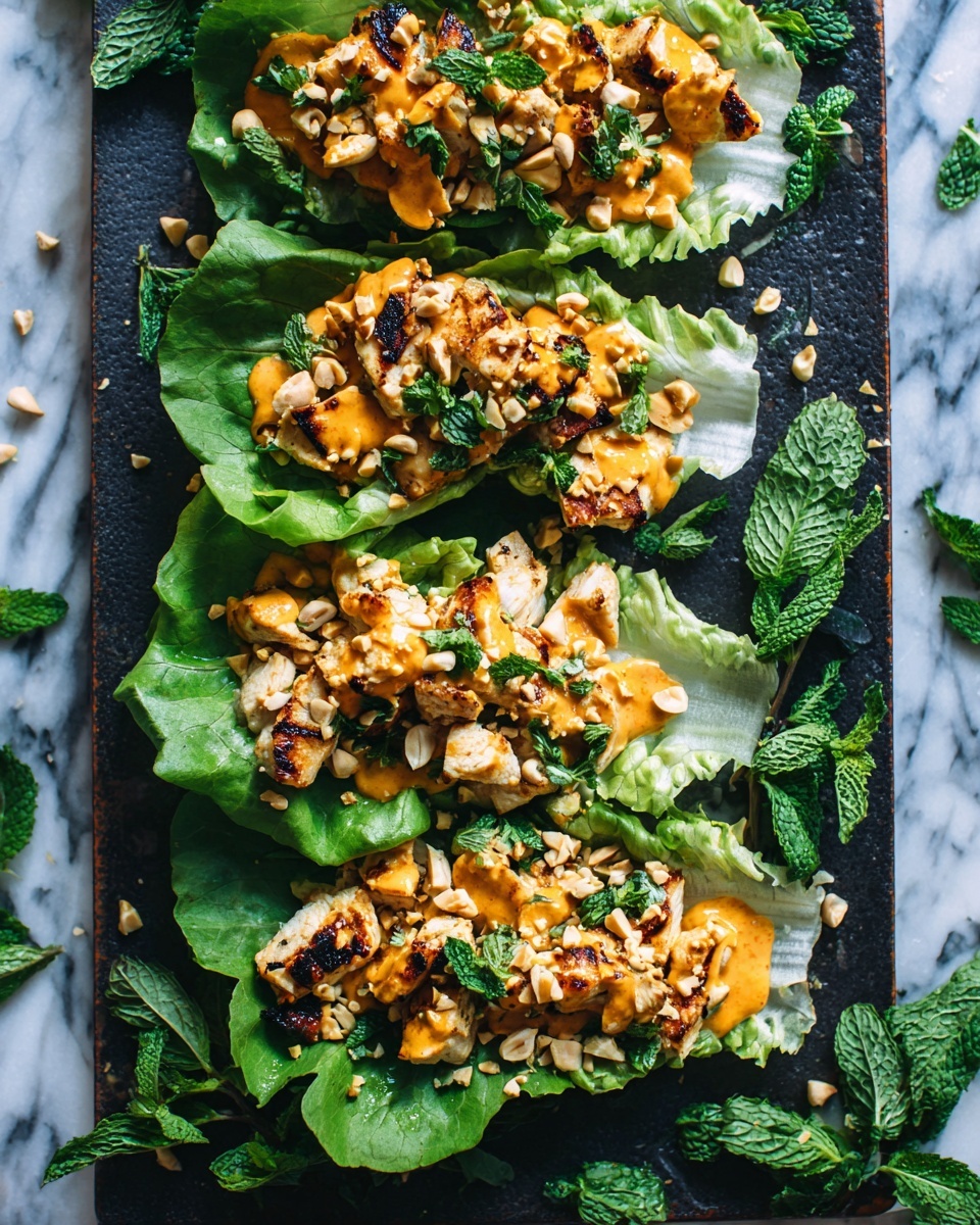 Peanut Chicken Lettuce Wraps Recipe - Recipe Image