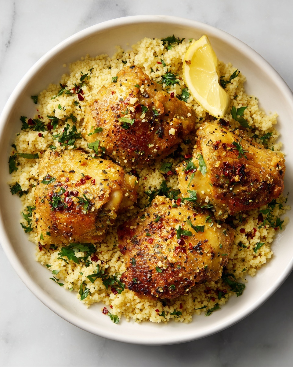 Lemon Garlic Butter Crock Pot Chicken Thighs Recipe - Recipe Image