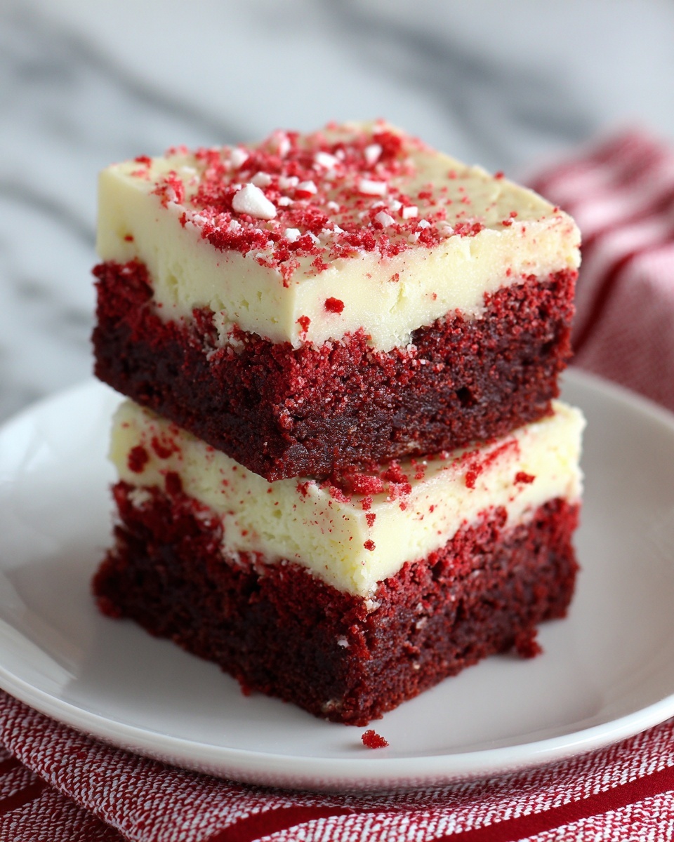 Red Velvet Brownies with Cream Cheese Frosting Recipe - Recipe Image