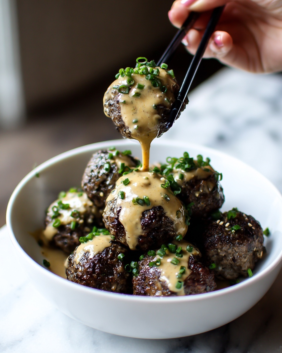 Korean BBQ Meatballs with Spicy Mayo Dip Recipe - Recipe Image