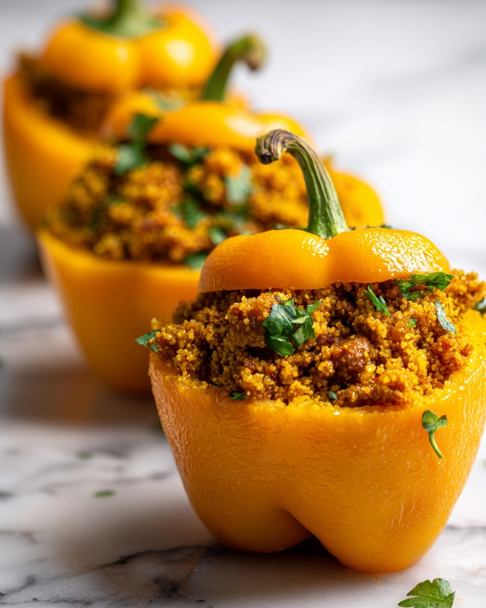 Jack-O'-Lantern Stuffed Peppers Recipe - Recipe Image