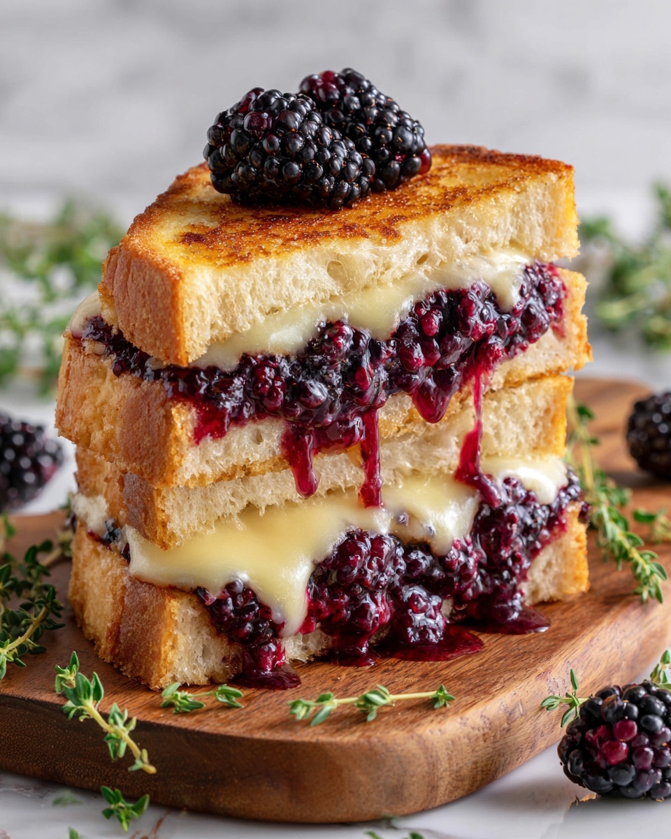 Blackberry Balsamic and Brie Grilled Cheese Recipe - Recipe Image