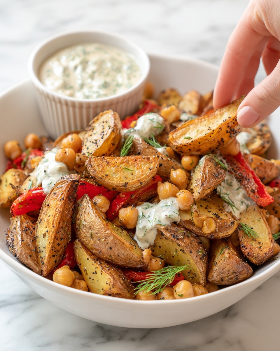 Mediterranean Bowl with Roasted Vegetables and Creamy Tzatziki Recipe - Recipe Image