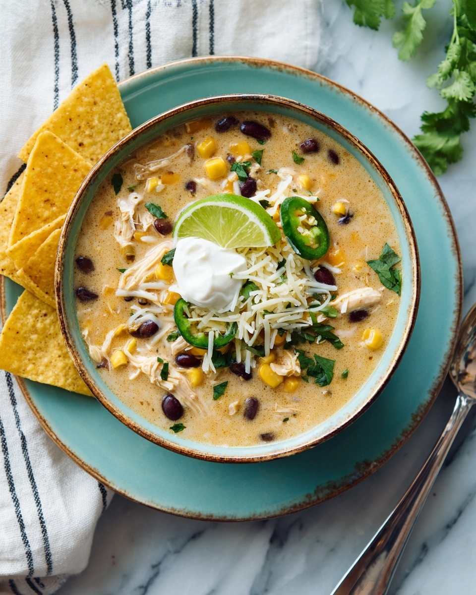 White Chicken Chili with Cream Cheese Recipe - Recipe Image