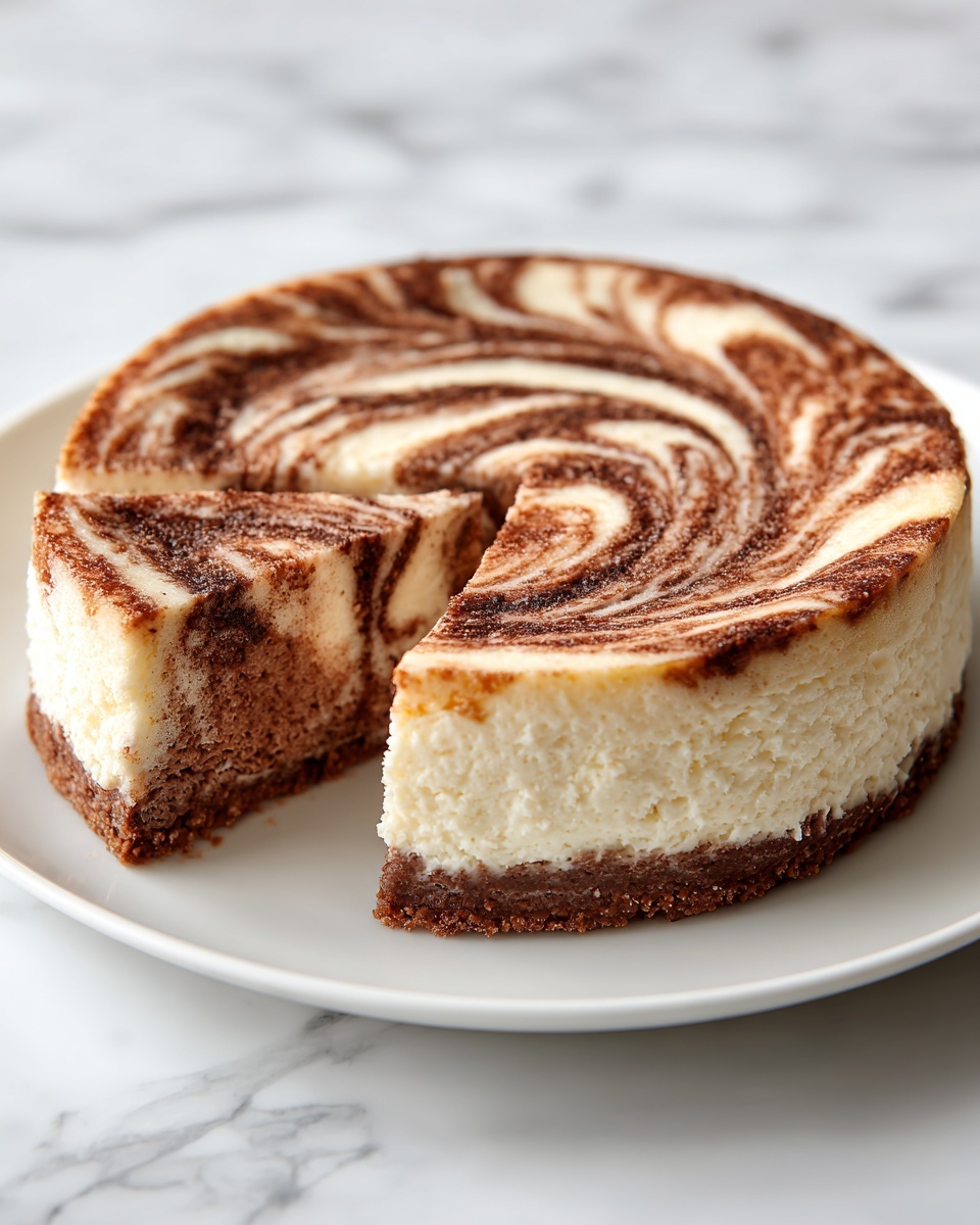 Chocolate Marble Cheesecake Recipe - Recipe Image