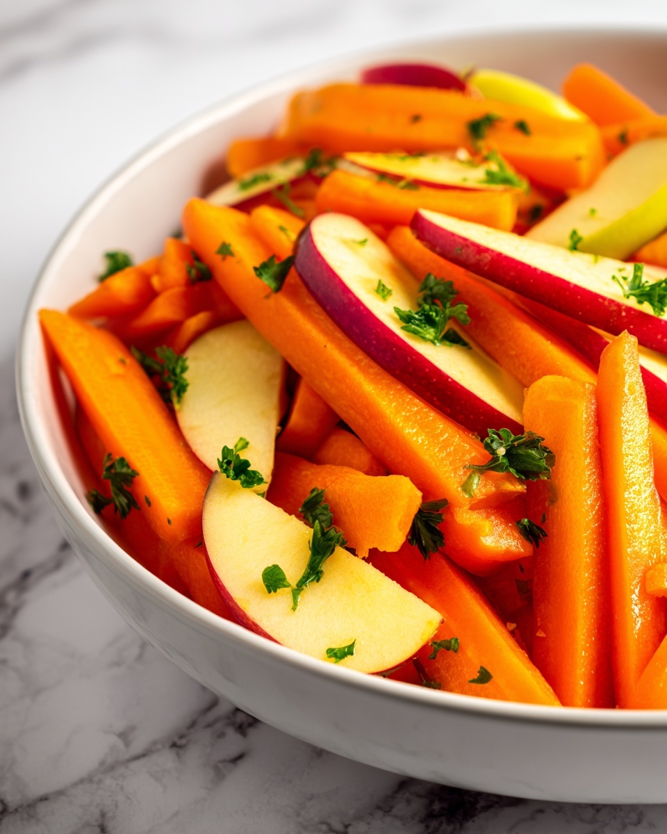 Crunchy Apple & Carrot Salad with Creamy Citrus Dressing Recipe - Recipe Image
