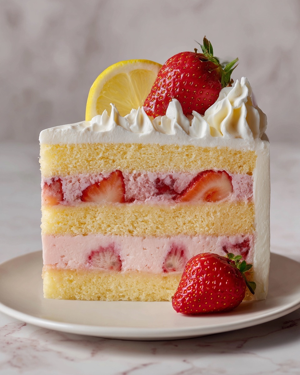 Strawberry Lemonade Cake Layers Recipe - Recipe Image