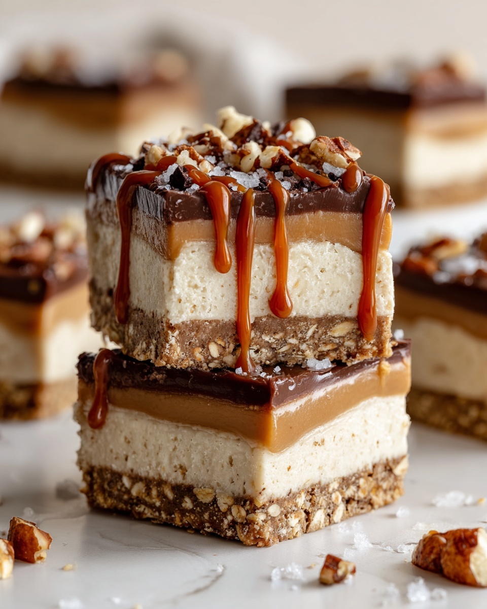 Chocolate Caramel Oatmeal Cookie Bars Recipe - Recipe Image