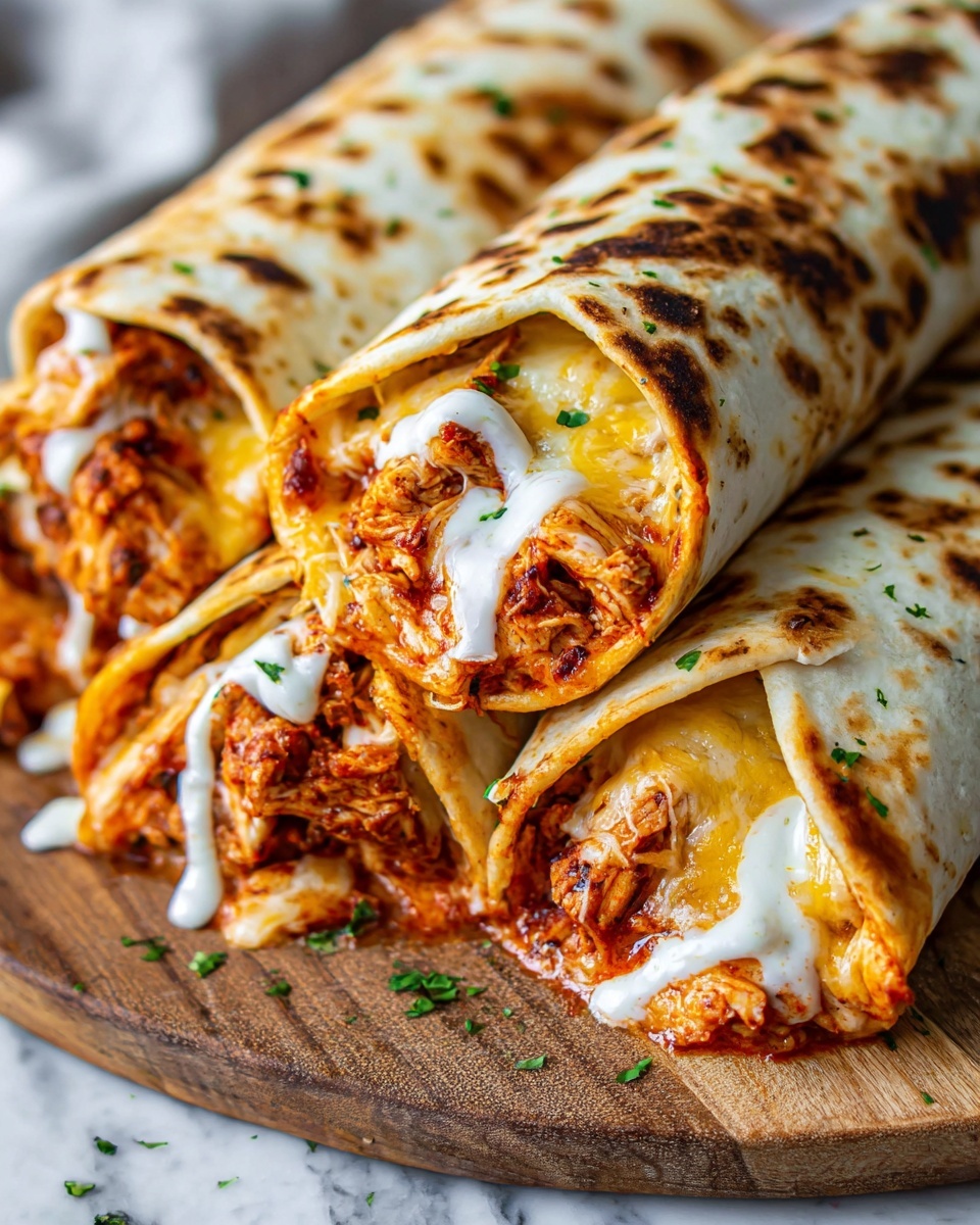 Crispy Air Fryer Hot Chicken Wraps Recipe - Recipe Image