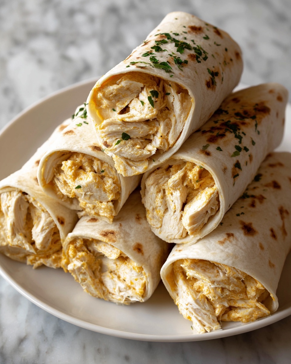 Cheesy Chicken Wraps Recipe - Recipe Image
