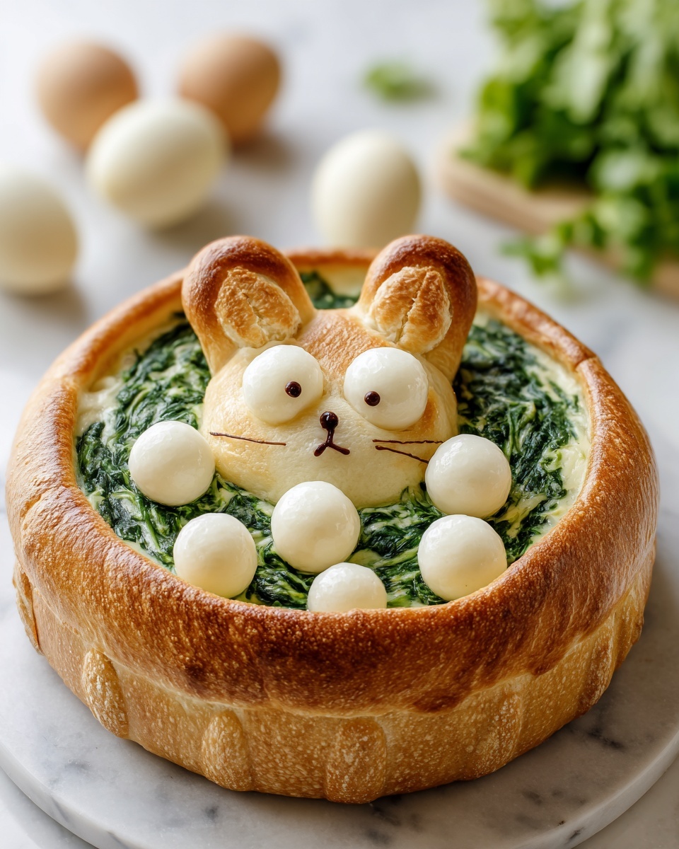 Easter Bunny Spinach Dip Recipe - Recipe Image