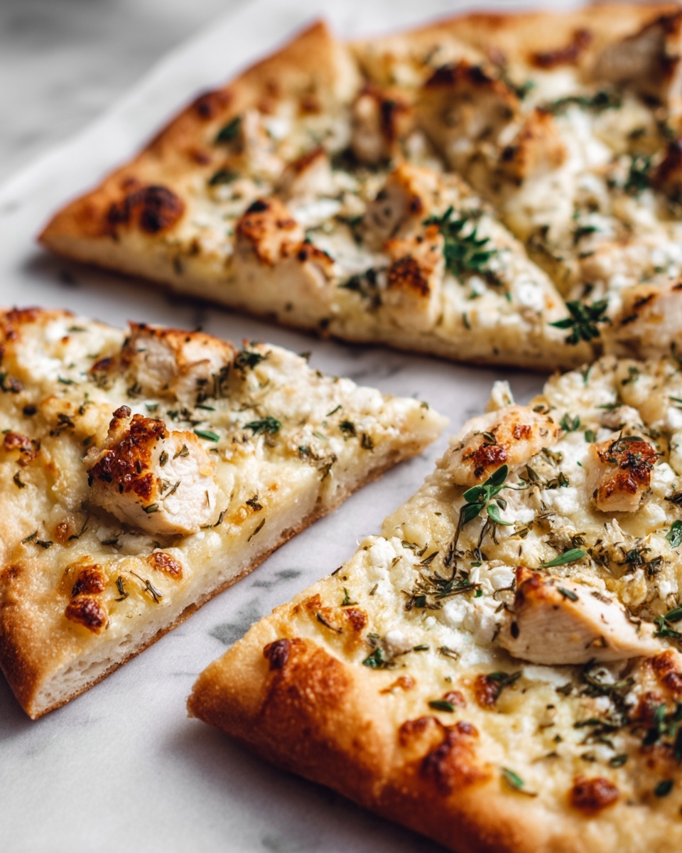 Roasted Garlic Chicken and Herb Pizza Recipe - Recipe Image