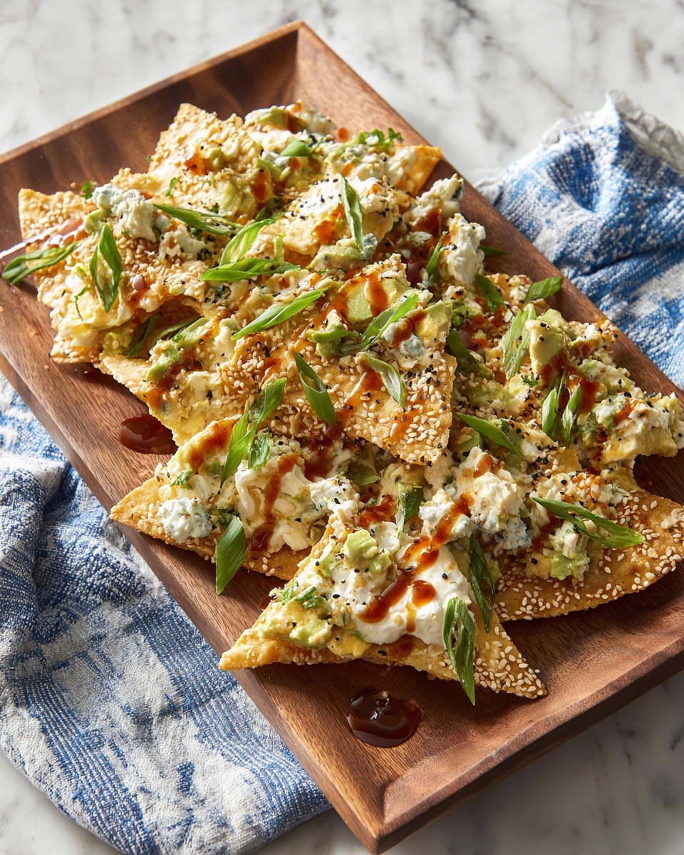Crab Rangoon Wonton Nachos Recipe - Recipe Image