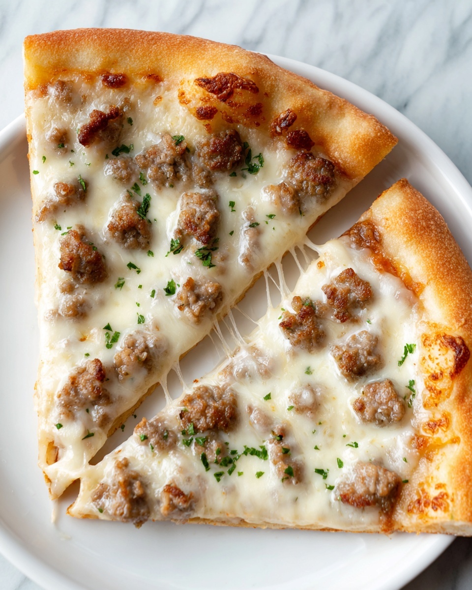 Biscuits & Sausage Gravy Breakfast Pizza Recipe - Recipe Image