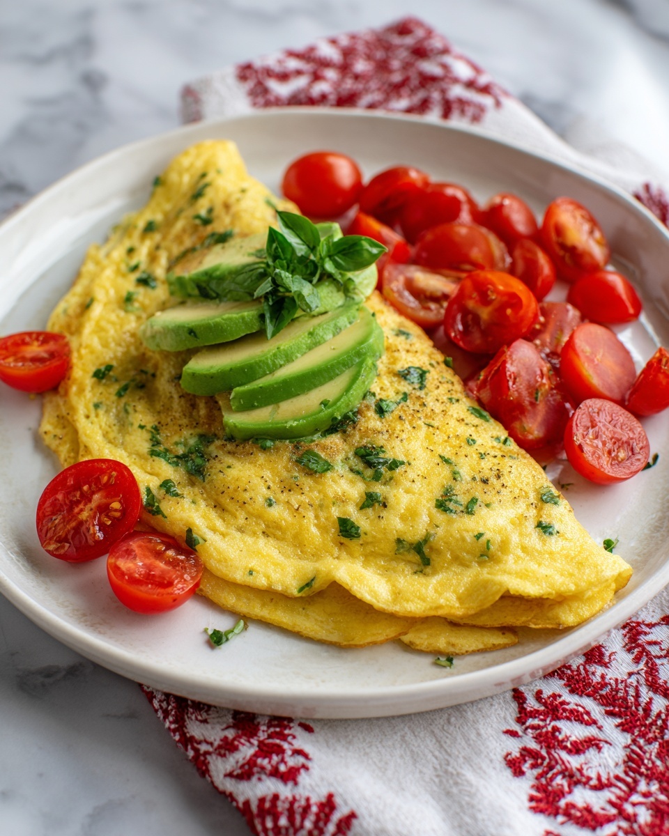 Avocado and Tomato Omelette Recipe - Recipe Image