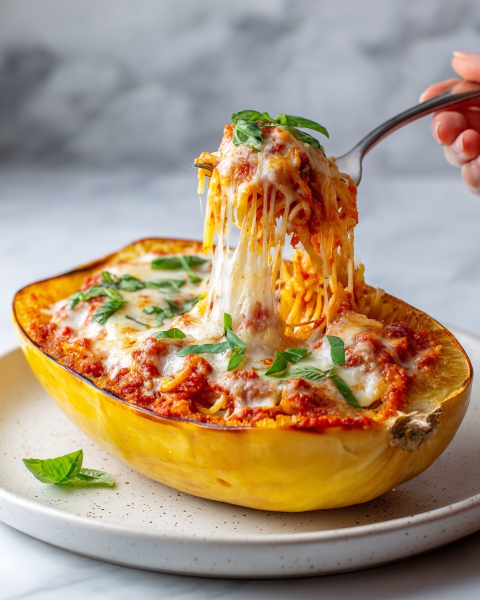 Chicken Parmesan Stuffed Spaghetti Squash Recipe - Recipe Image