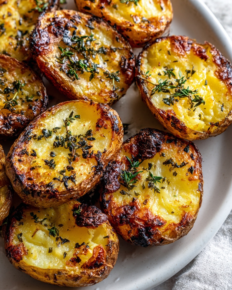 Baked Garlic Butter Potatoes Recipe - Recipe Image