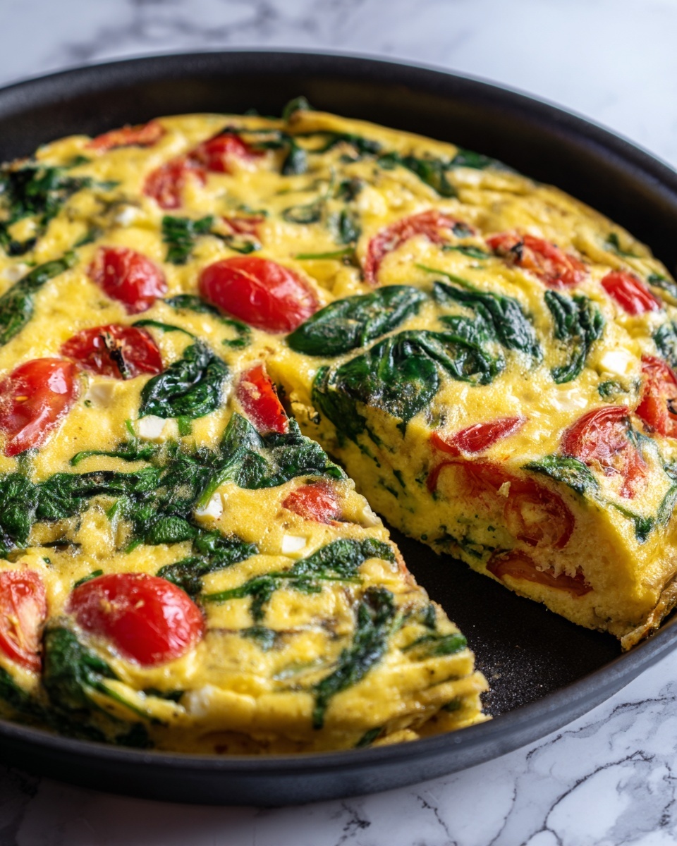 Red Pepper, Spinach, and Goat Cheese Frittata Recipe - Recipe Image