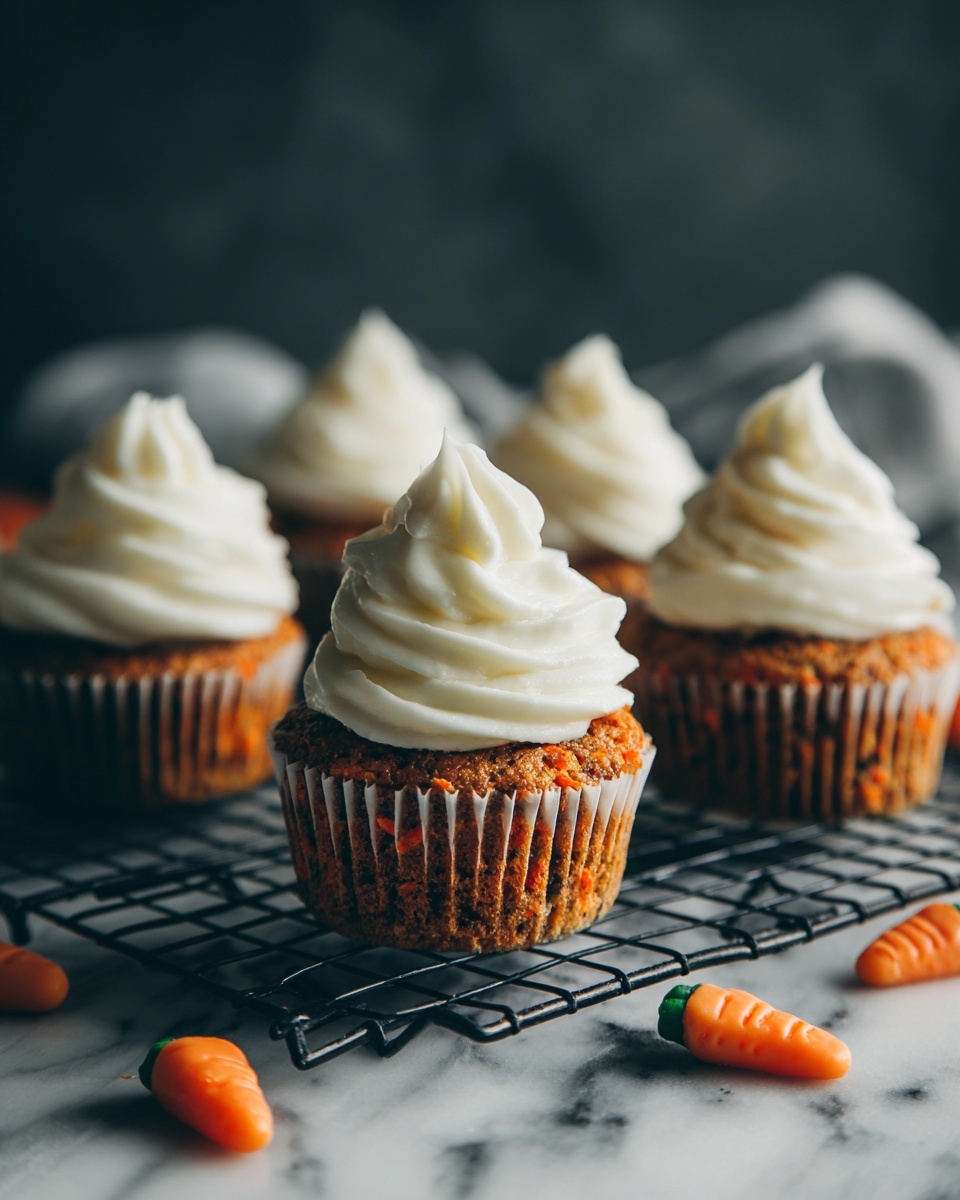 Carrot Cake Cupcakes with Cream Cheese Frosting Recipe - Recipe Image