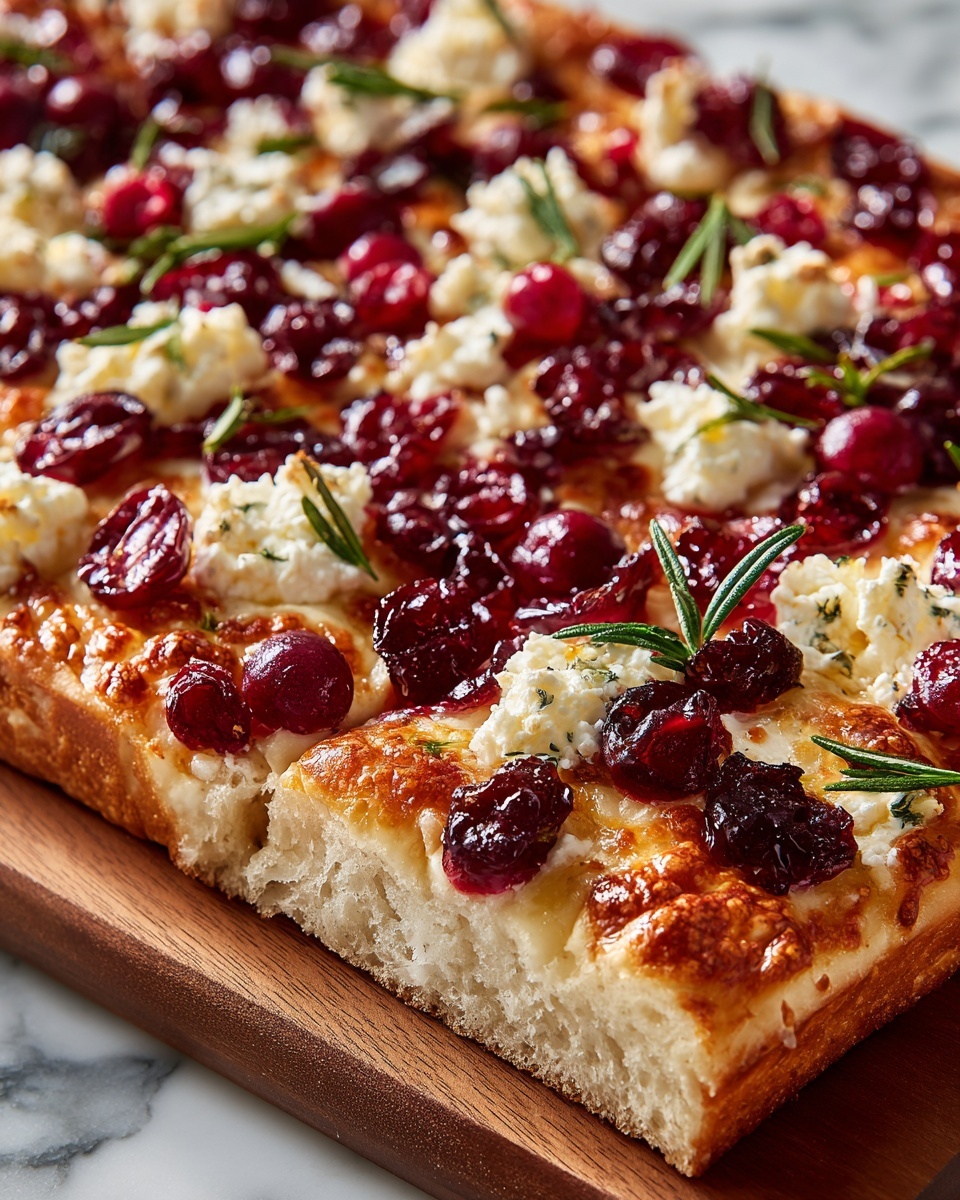 Roasted Cranberry and Goat Cheese Flatbread Recipe - Recipe Image