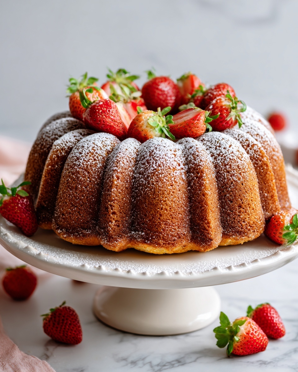 Strawberry Cheesecake Bundt Cake Recipe - Recipe Image