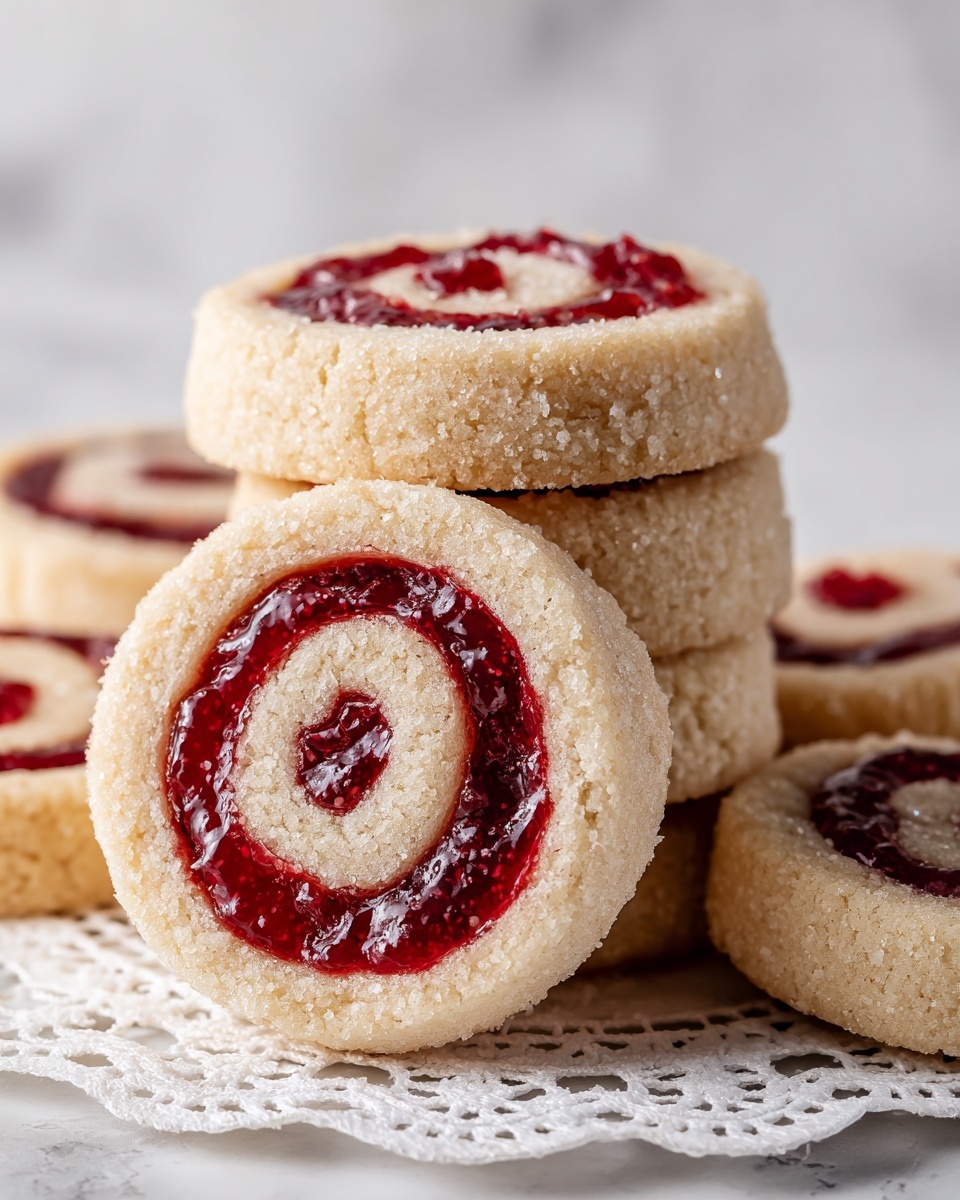 Raspberry Swirl Shortbread Cookies Recipe - Recipe Image