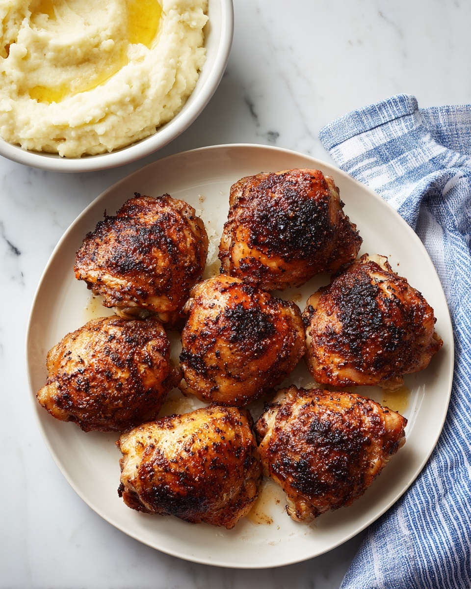 Garlic Parmesan Crispy Chicken Thighs Recipe - Recipe Image