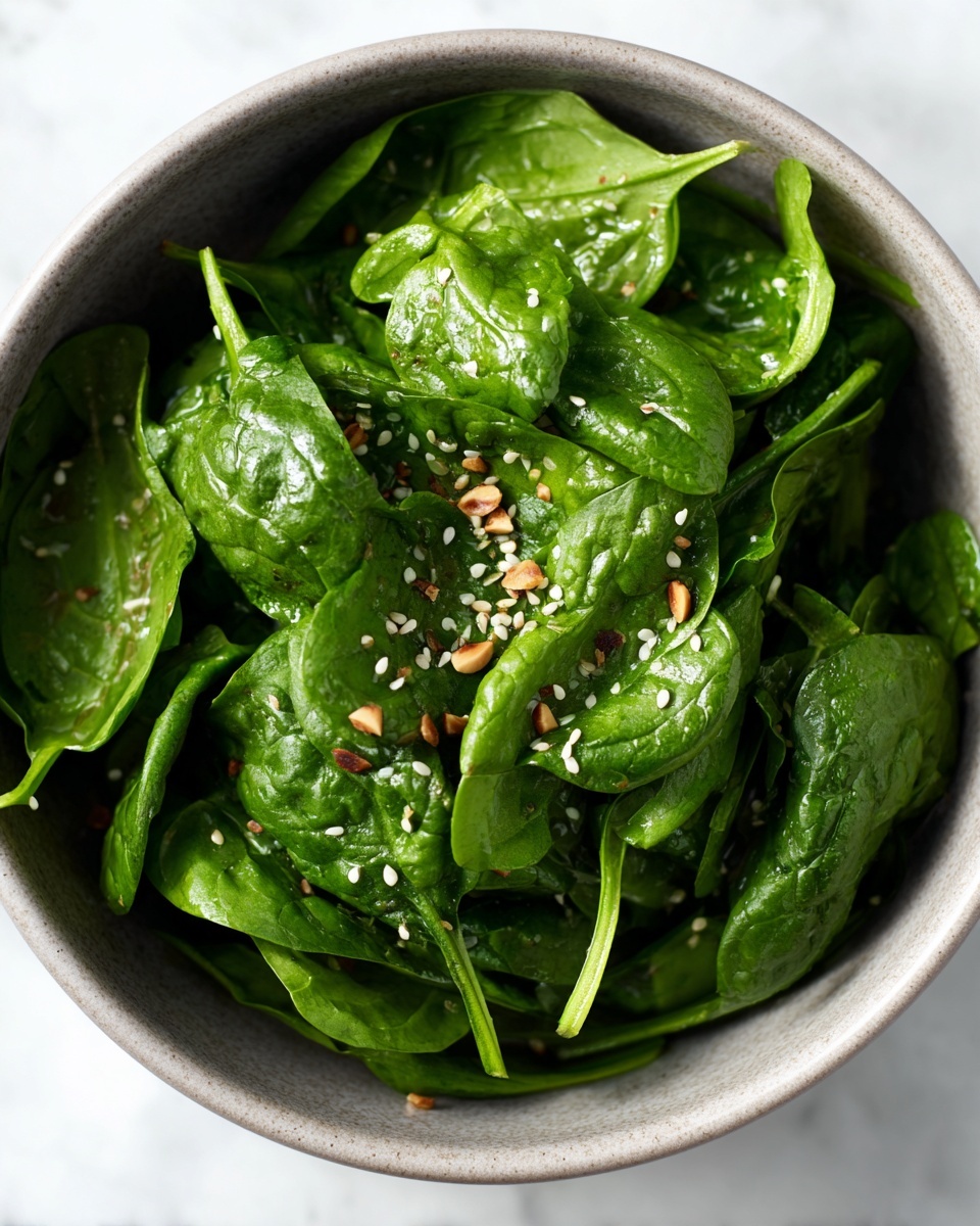 Japanese Spinach Salad with Sesame Dressing Recipe - Recipe Image