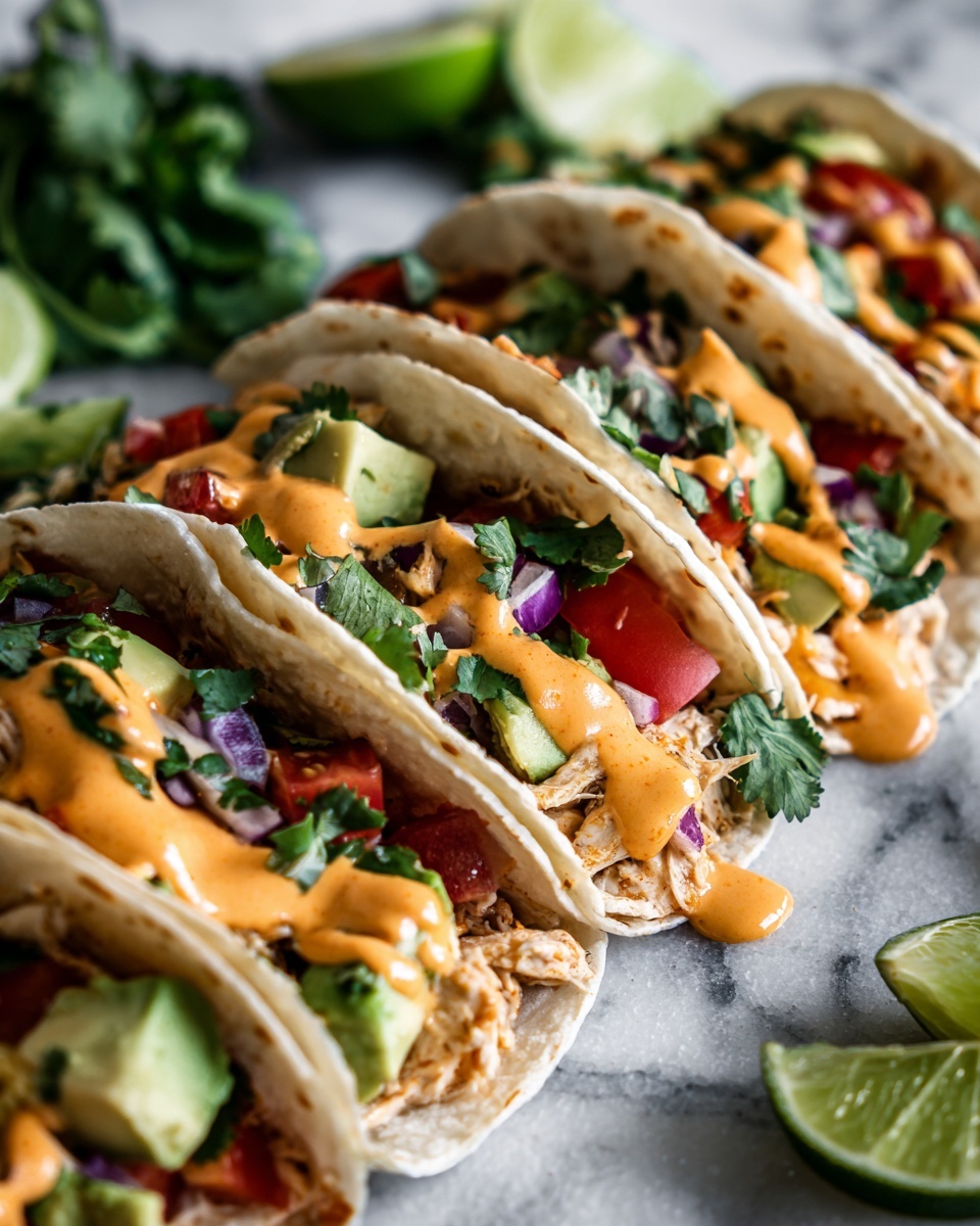 Slow Cooker Queso Chicken Tacos Recipe - Recipe Image