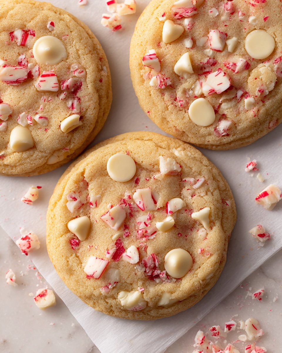 White Chocolate Candy Cane Cookies Recipe - Recipe Image