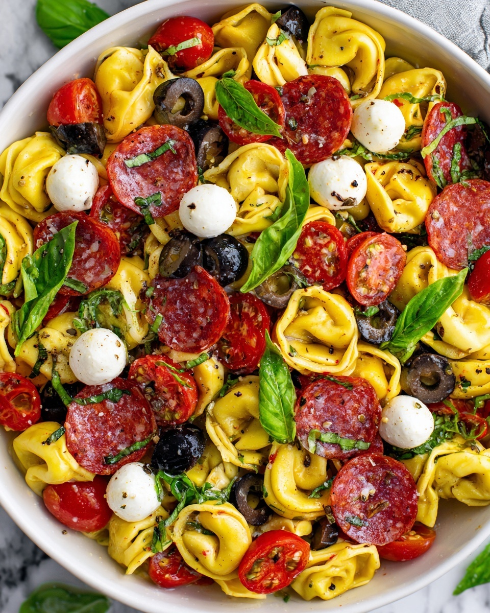 Italian Tortellini Pasta Salad Recipe - Recipe Image