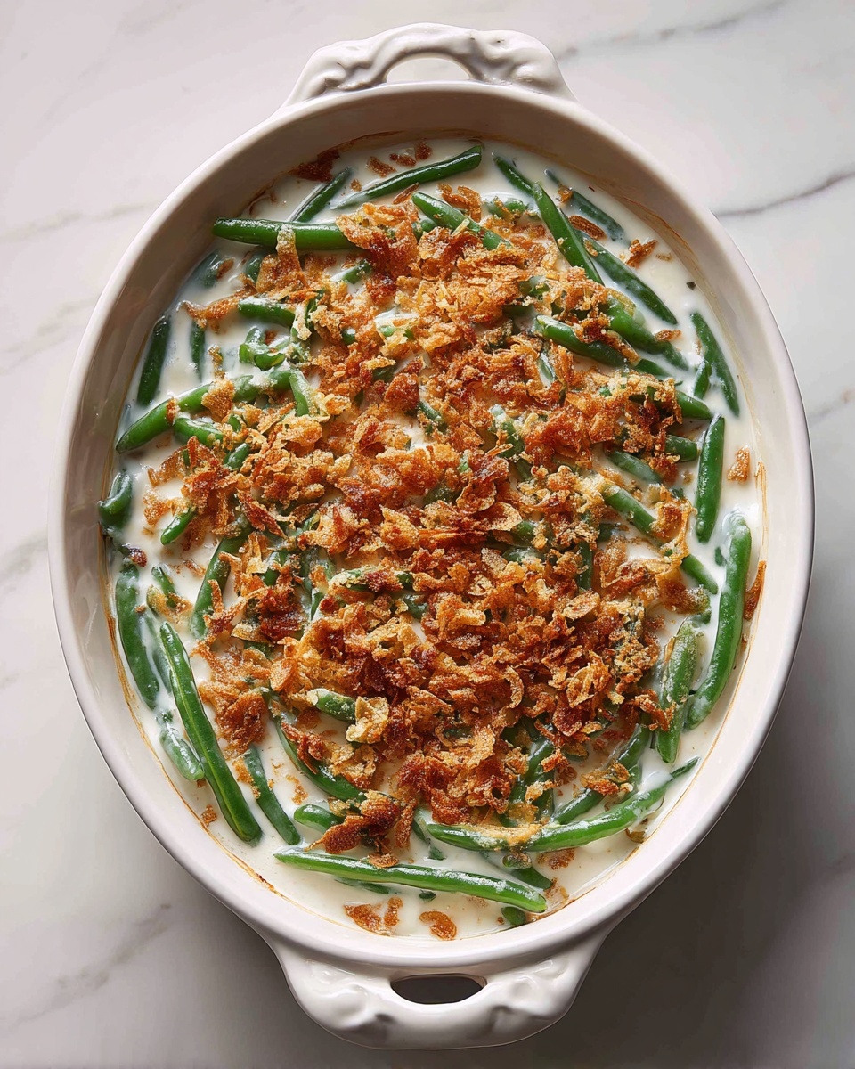 Easy Cream Cheese Green Bean Casserole Recipe - Recipe Image