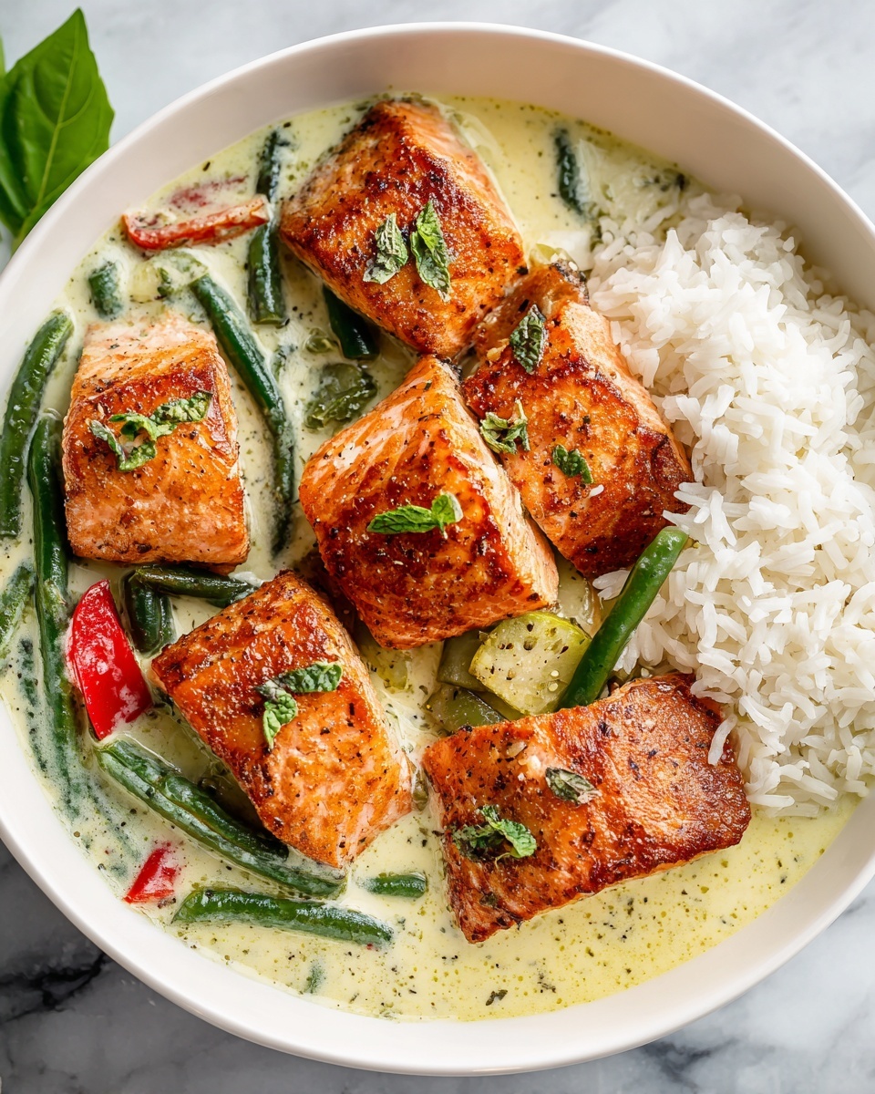 Caribbean-Style Coconut Curry Salmon Recipe - Recipe Image