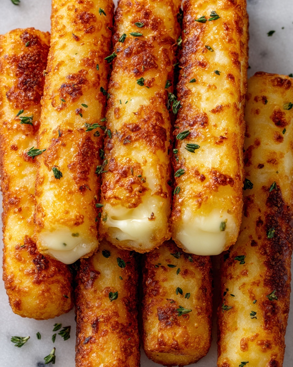 Crispy Parmesan Crusted Potato Cheese Sticks Recipe - Recipe Image