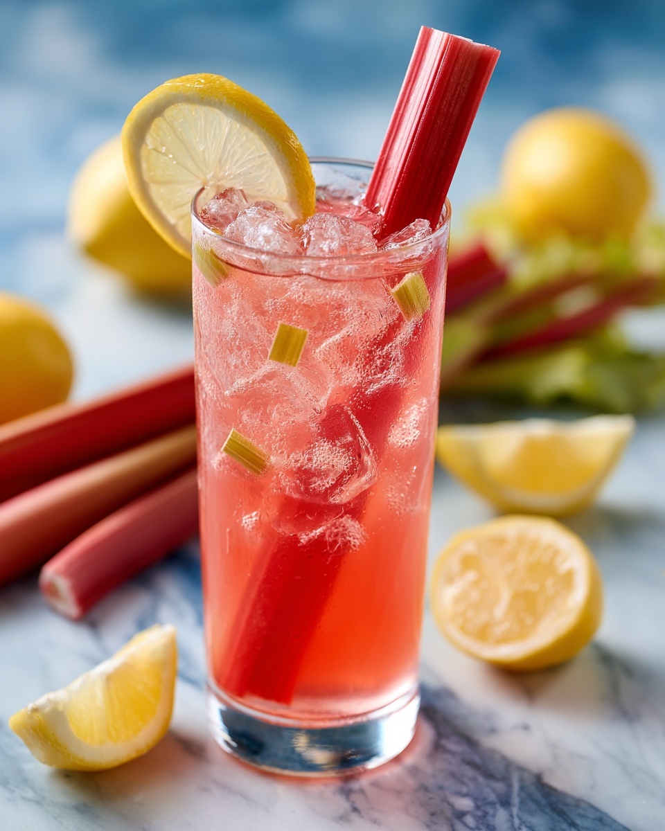 Refreshing Rhubarb Lemonade Recipe - Recipe Image