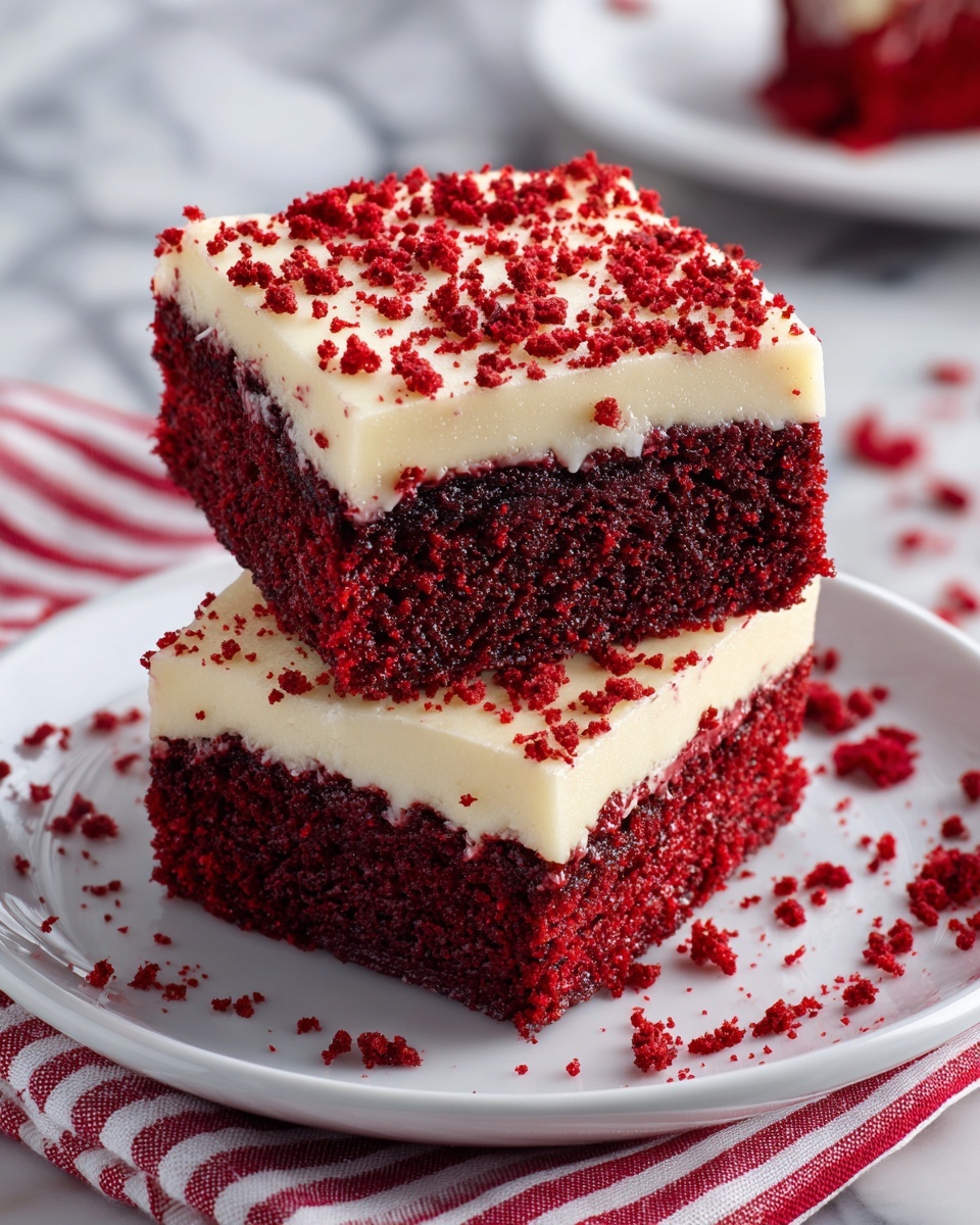 Red Velvet Brownies with Cream Cheese Frosting Recipe - Recipe Image