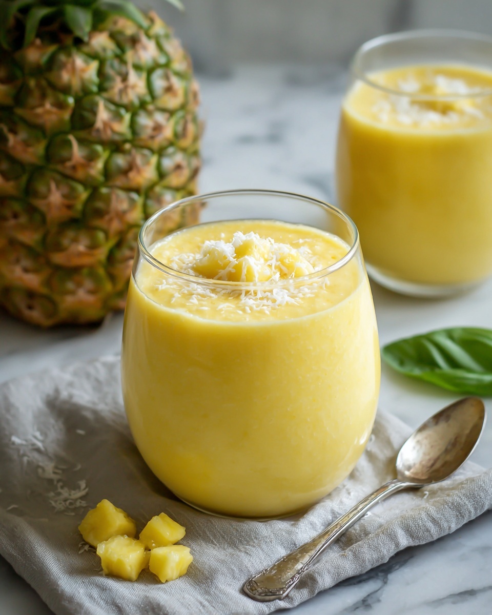 Fruity Summer Cold Pineapple Soup Recipe - Recipe Image