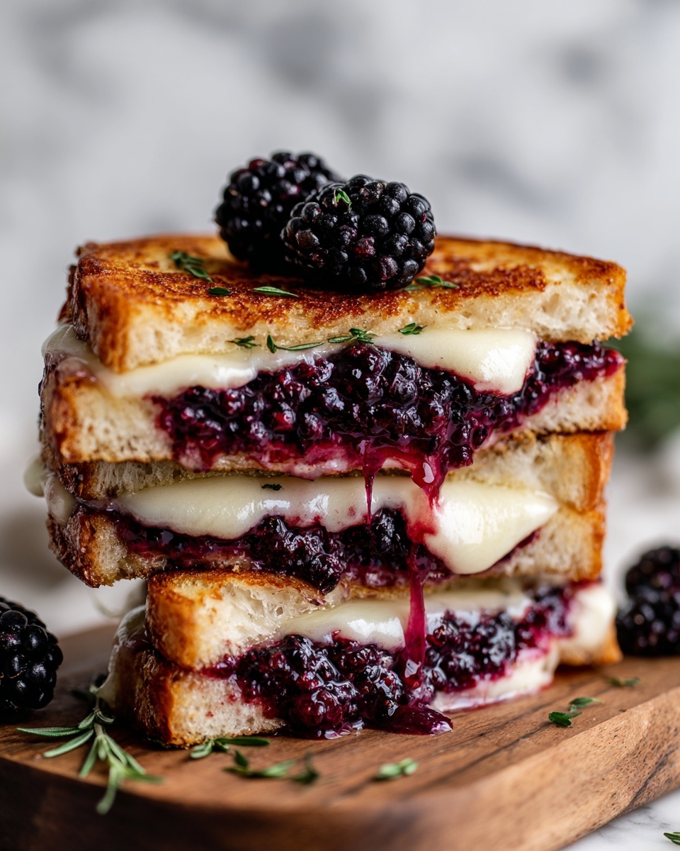Blackberry Balsamic and Brie Grilled Cheese Recipe - Recipe Image