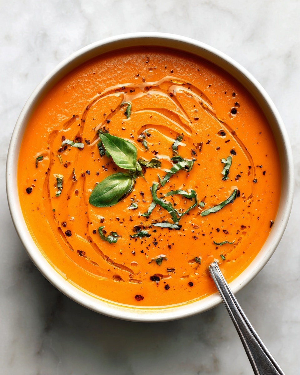 Creamy Roasted Bell Pepper Soup Recipe - Recipe Image