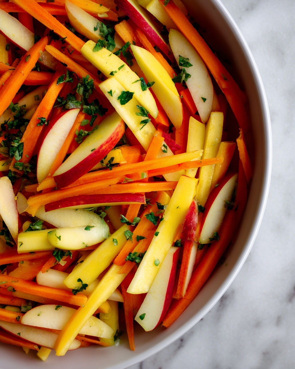 Crunchy Apple & Carrot Salad with Creamy Citrus Dressing Recipe - Recipe Image