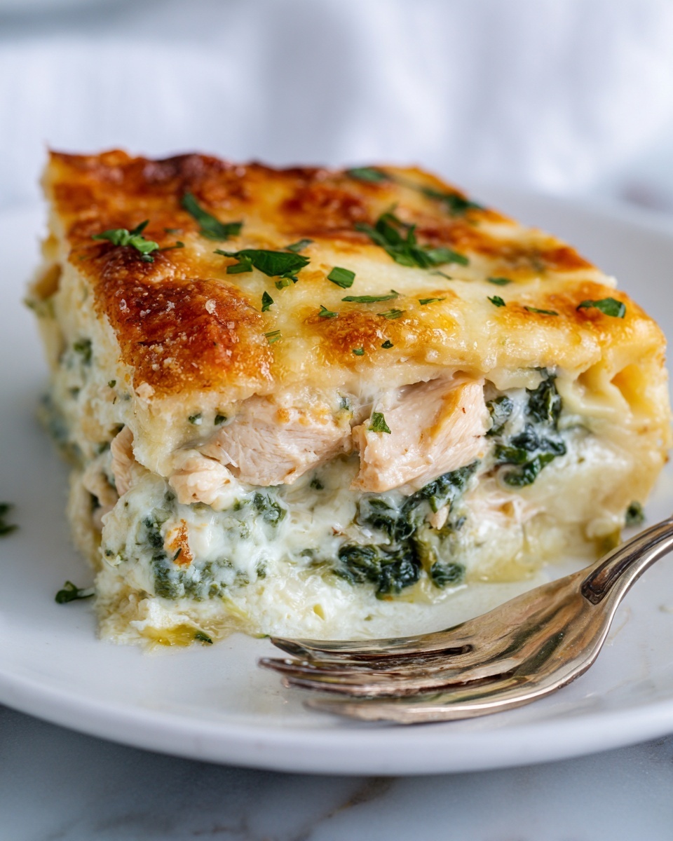 Chicken and Spinach Cream Cheese Casserole Recipe - Recipe Image