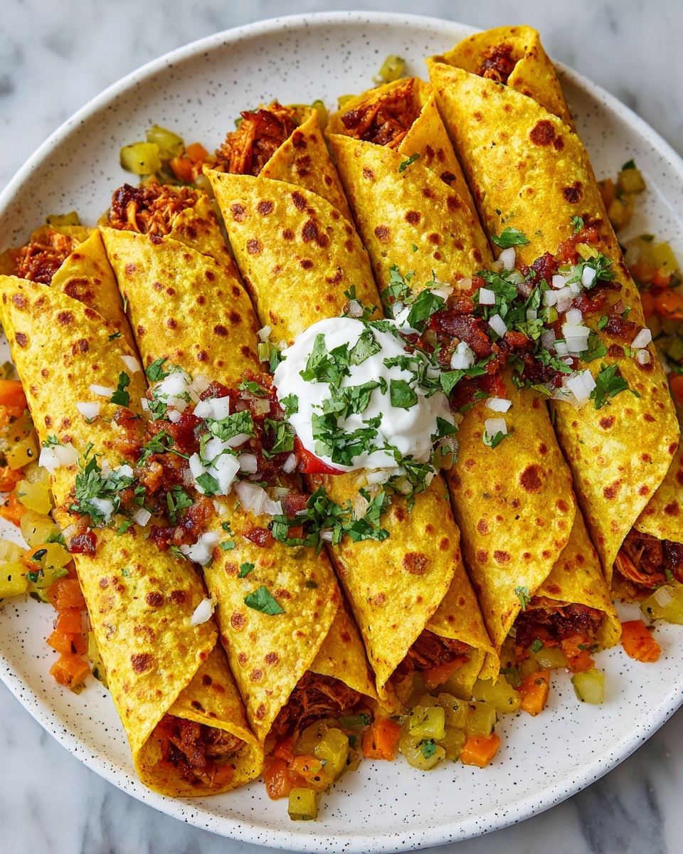 Chicken Flautas with Spicy Fideo Noodles Recipe - Recipe Image