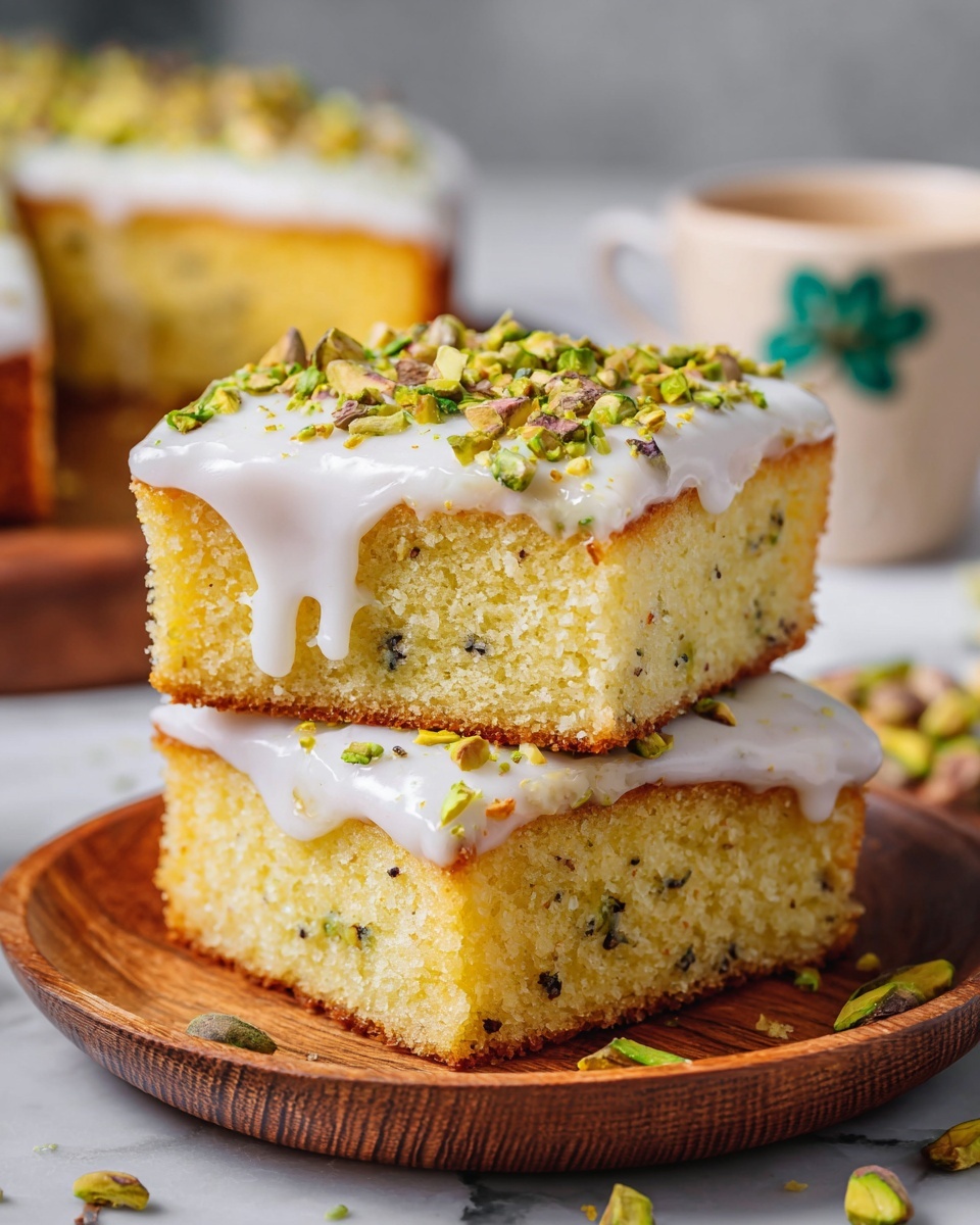 Lemon Pistachio Milk Cake with Cream Cheese Frosting Recipe - Recipe Image