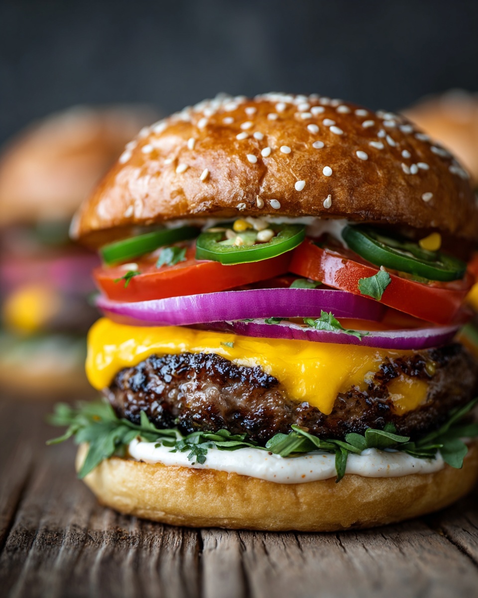 Spicy Jalapeño Pepper Jack Burger Recipe - Recipe Image
