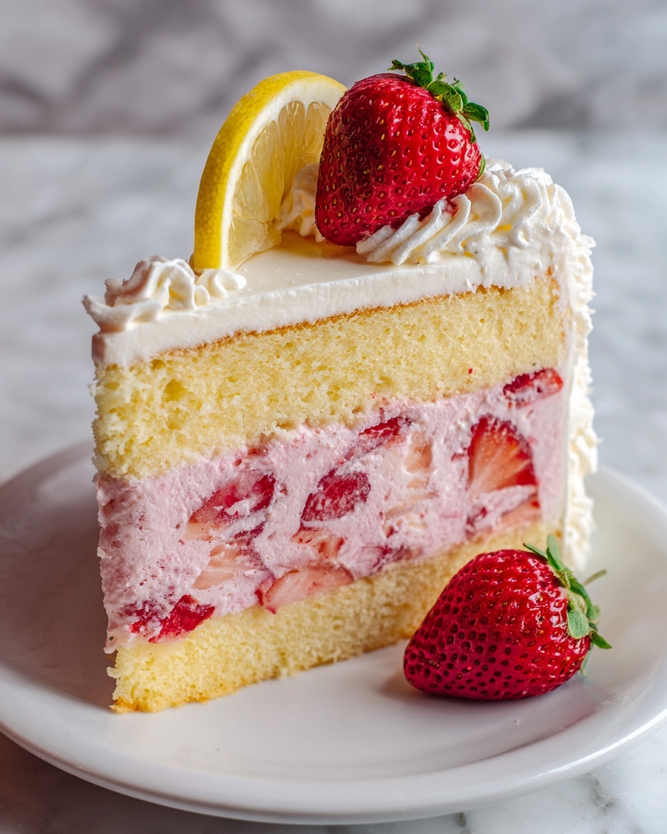 Strawberry Lemonade Cake Layers Recipe - Recipe Image