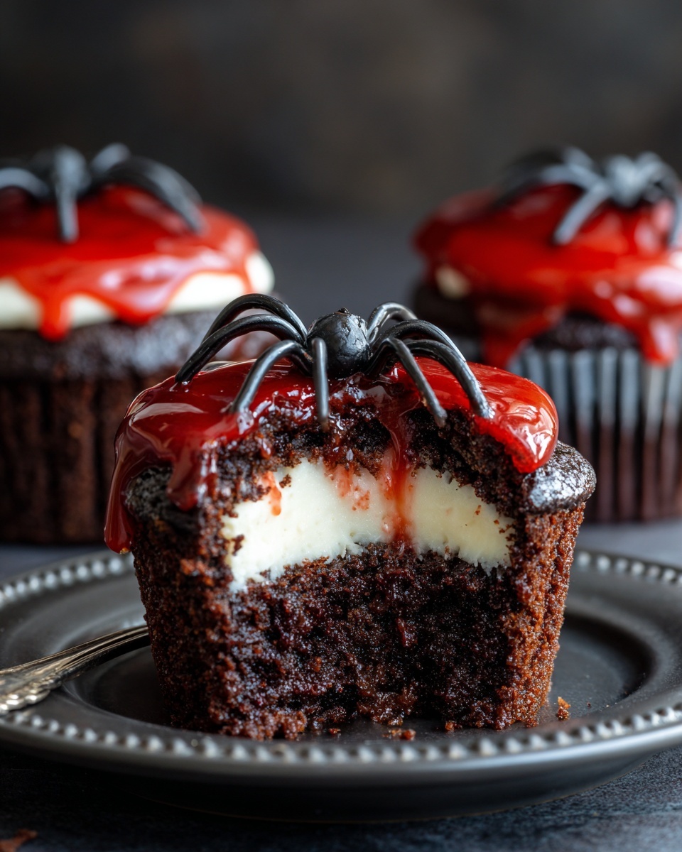 Vampire Bite Halloween Cupcakes Recipe - Recipe Image